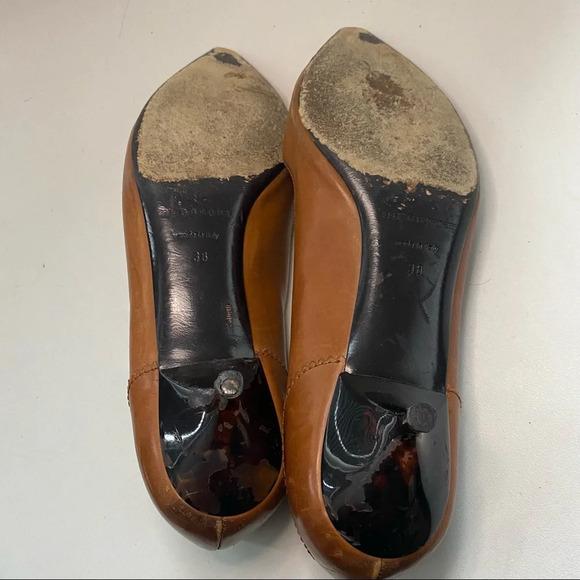 Vintage Burberry Brown Leather Low Heel Loafers - Picture 12 of 13